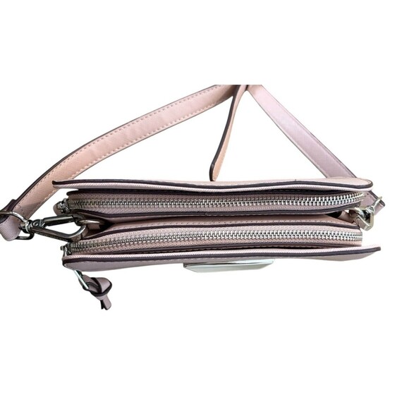 STEVE MADDEN Blannis Crossbody Purse Blush Pink Silver Logo Hardware Pockets - Picture 6 of 13